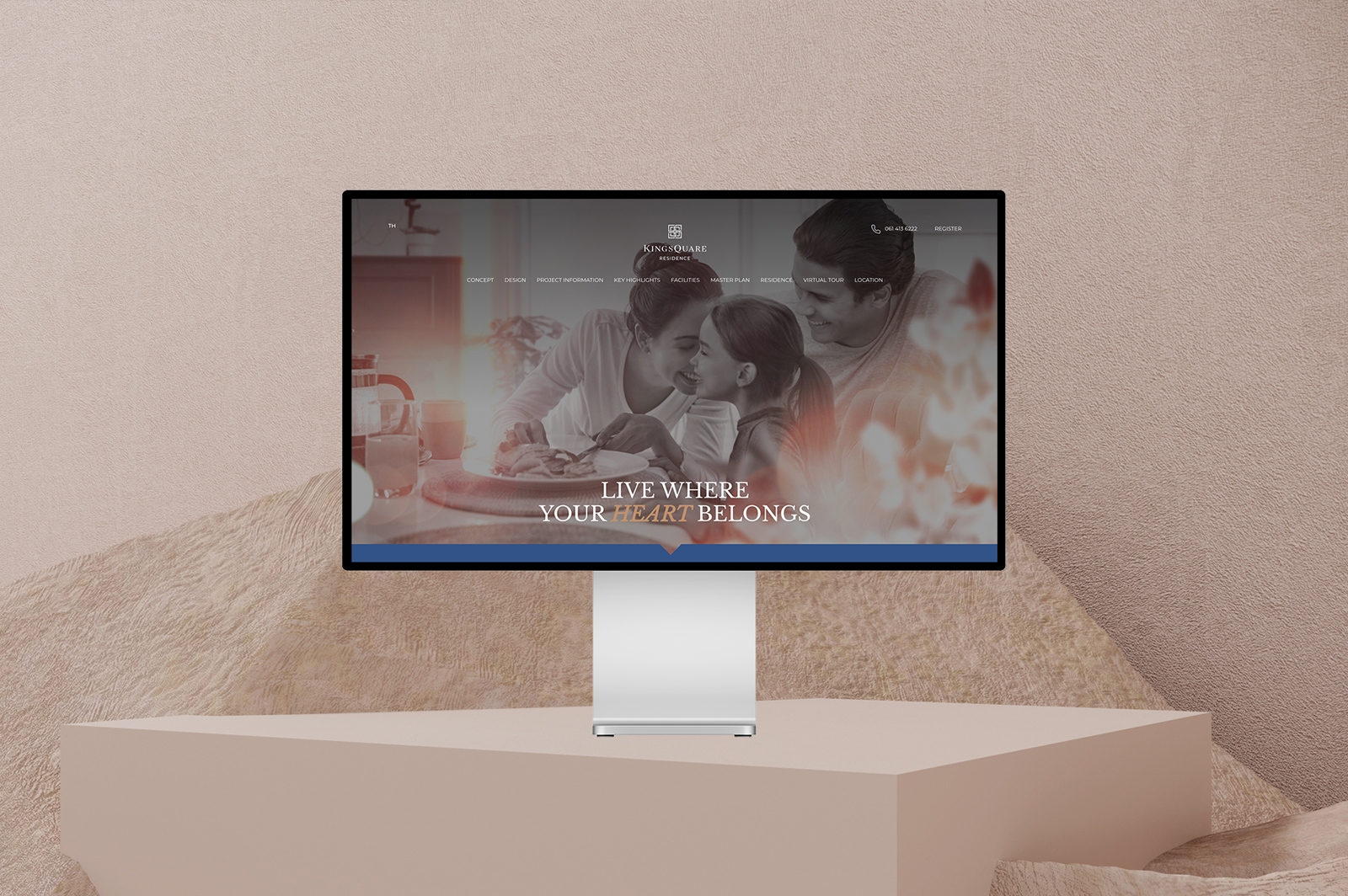 สร้าง Website เพื่อเป็น Marketing tools สำหรับส่งเสริมการขายคอนโดมิเนียม และให้ข้อมูลโครงการ