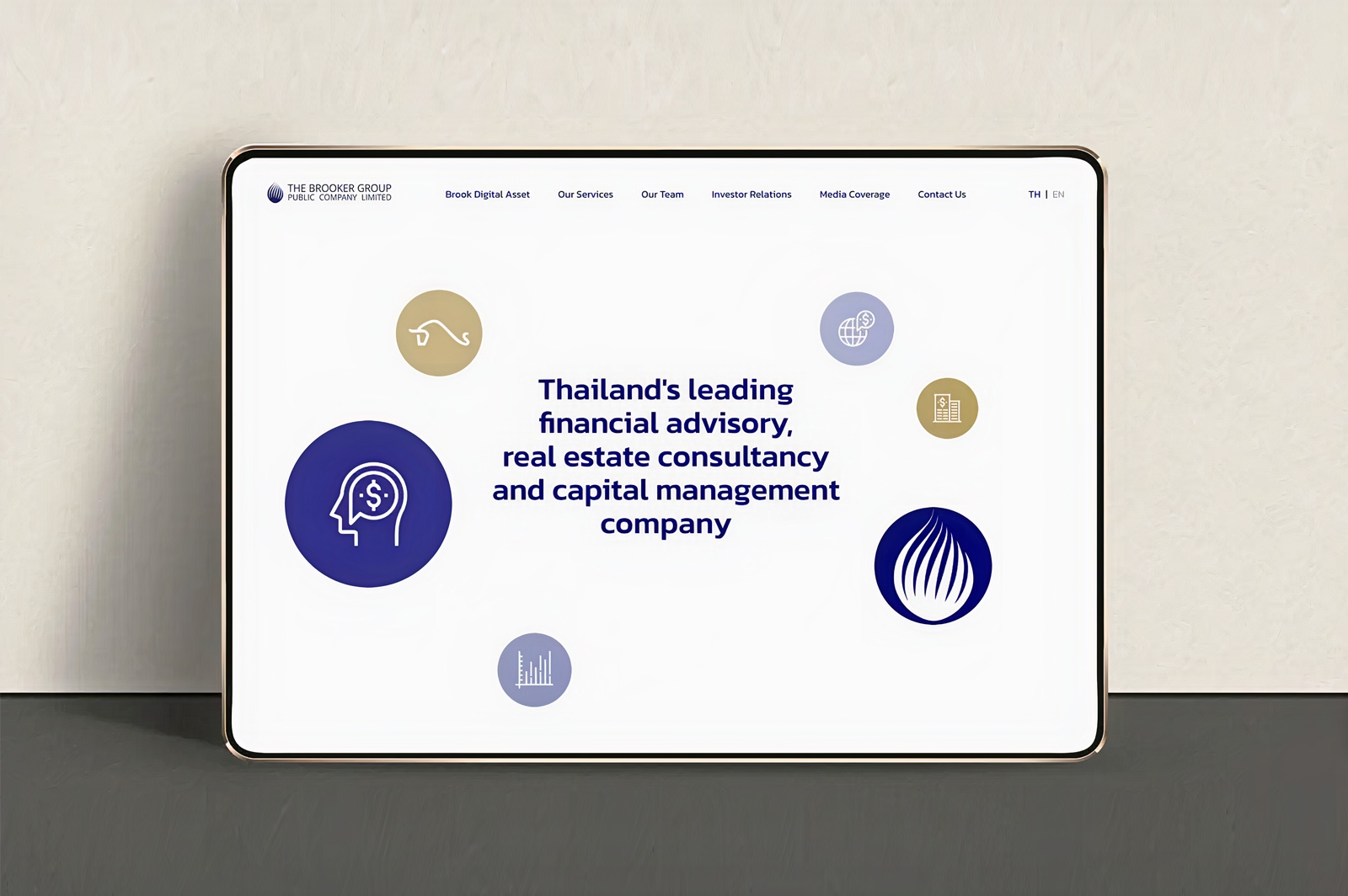 ออกแบบเว็บไซต์เพื่อเปิดตัวบริการ "Brook Digital Asset" ของ The Brooker Group PLC